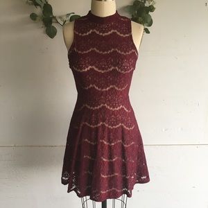 🍉 5 for $25 Sale! 🍉 Francesca’s Burgundy Lace Sleeveless Dress